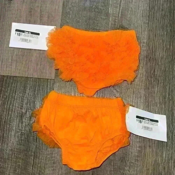 MILA & ROSE RUFFLE BLOOMER ORANGE 0/3 MONTHS - Picture 1 of 6